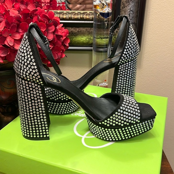 Sam Edelman Nellie Glitz Heels in Blacksue - Picture 8 of 17